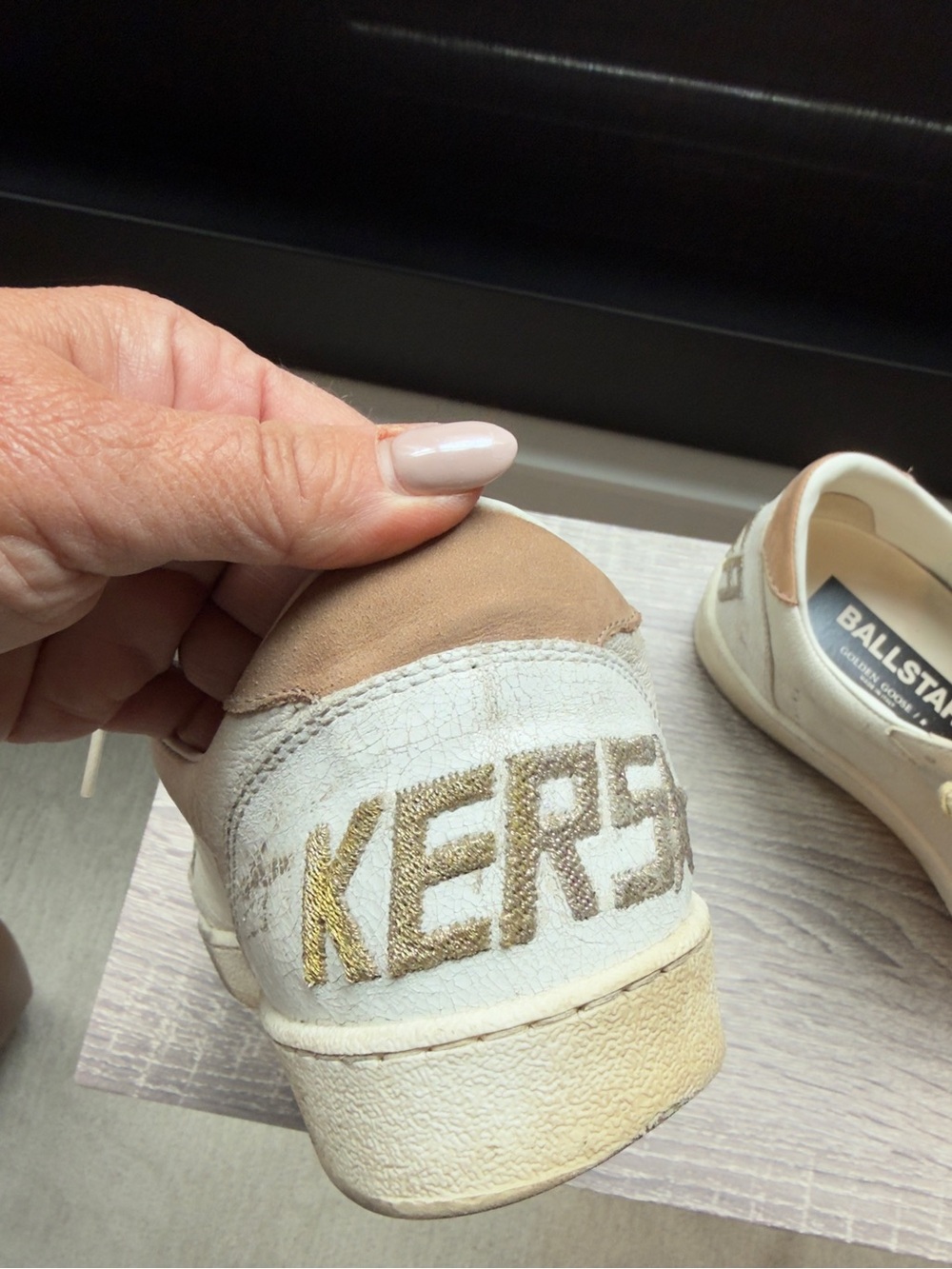 Golden Goose Women’s Cream Leather Star Sneakers - Picture 5 of 12